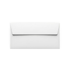 3d icon of a plain white envelope isolated on transparent background, ready for correspondence or mailing needs