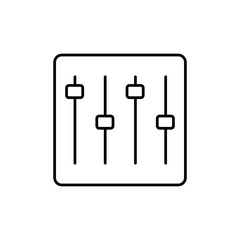 audio equalizer icon, music equalizer icon , graphic equalizer icon on white background..eps