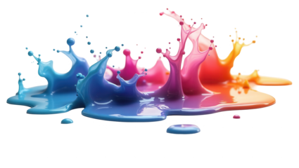 Vibrant splashes of color explode across a black background, showcasing a dynamic array of hues and textures.