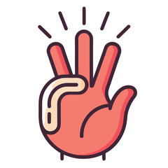 Gesture Linear Style Icon – Thumb Up Symbol Vector