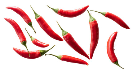 Red Chili Peppers on Transparent Background, PNG