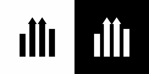 Data Visualization Bar Graph Symbol in Minimal Style