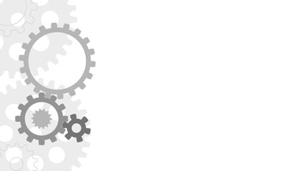 Cogwheel rotation animation, gear wheel background, mechanical engineering, technology and innovation, copy space for text