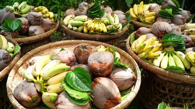Tropical Fruits Market Baskets.