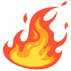 2d fire or flame effect on transparent background