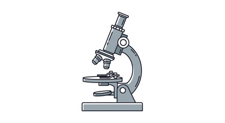 Detailed Microscope Illustration for Scientific Research, Medical Diagnostics, and Educational Material, Suitable for Stock Illustrations and Science-Themed Designs