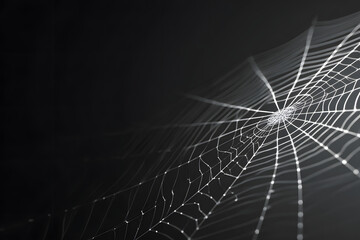 Intricate spider web nature macro photography dark background close-up natural beauty captured