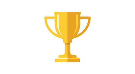 Minimalist Golden Trophy Illustration Symbolizing Achievement and Success, Ideal for Award Ceremonies, Competitions, and Recognition Programs.