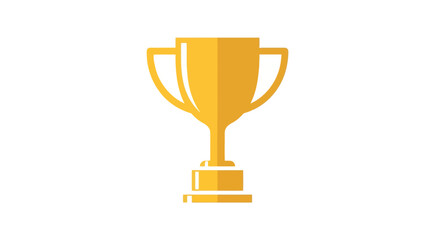 Golden Trophy Icon Symbolizing Achievement, Success, and Recognition in Competitions and Awards Ceremonies for Motivating and Inspiring Performances