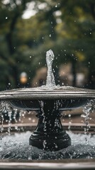 Close-up of a water fountain splashing