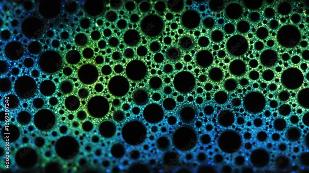 Aufkleber a closeup of a selfhealing polymer coating under uv light demonstrating enhanced visual effects that