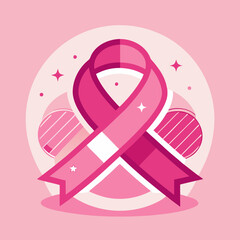 Obraz premium breast cancer ribbon vector illustration