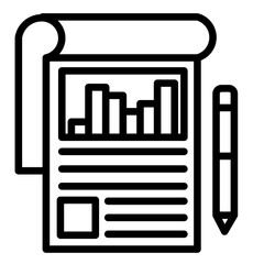 Financial Statement  Icon Element For Design