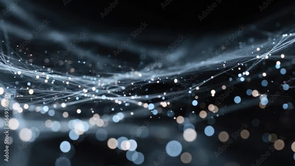 Aufkleber abstract network data: a captivating digital representation of interconnected data streams, featurin
