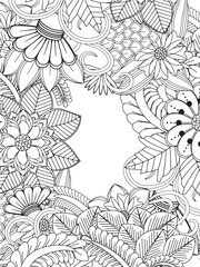 Creative flower border for adults and kids and kdp 