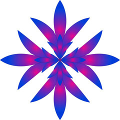 abstract blue flower