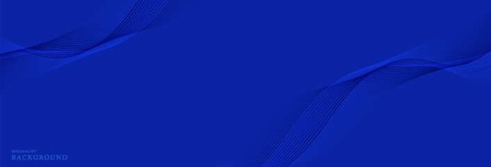 Abstract blue background with flowing lines. Modern blue gradient line design. Futuristic technology concept. Suitable for brochures, corporate websites, posters, banners, and modern covers.