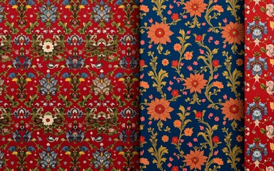 Yalda-themed textiles, such as Persian rugs and tablecloths. AI generative. High quality