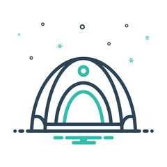 Mix icon for tent © WEBTECHOPS