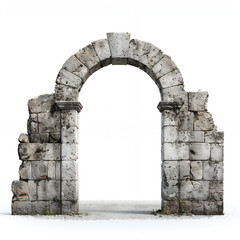 gate to the castle with png white background isolated