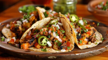 Topped with a generous serving of y grilled jalapenos these veggie tacos pack a punch of flavor.