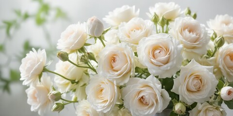 A cluster of delicate white small roses