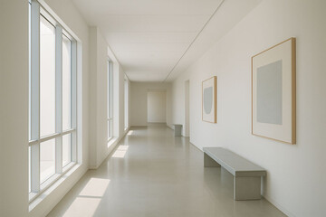 Obraz premium Abstract light and shadow interplay creating a textured modern abstract composition with subtle movement.