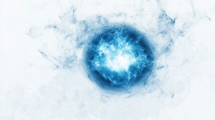 Abstract light blue sphere energy