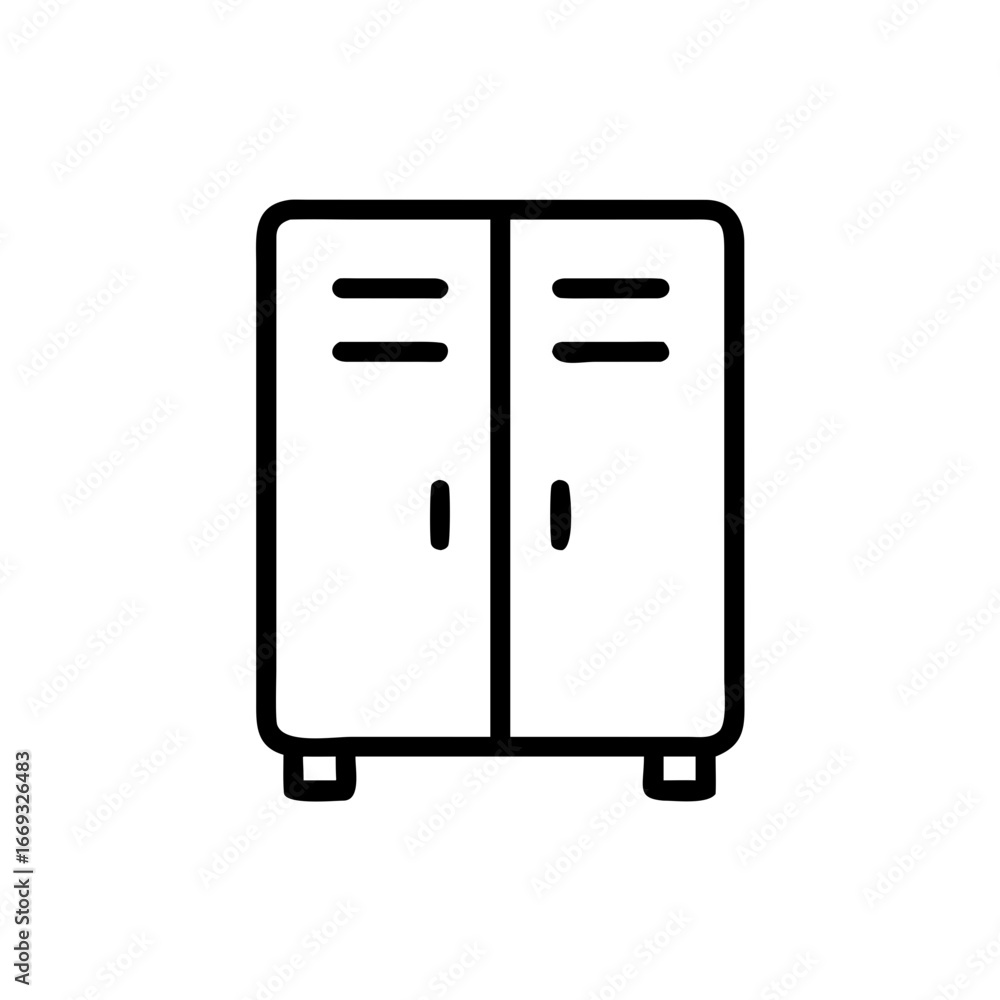 Poster Locker Open Icon for Web and Graphic Design