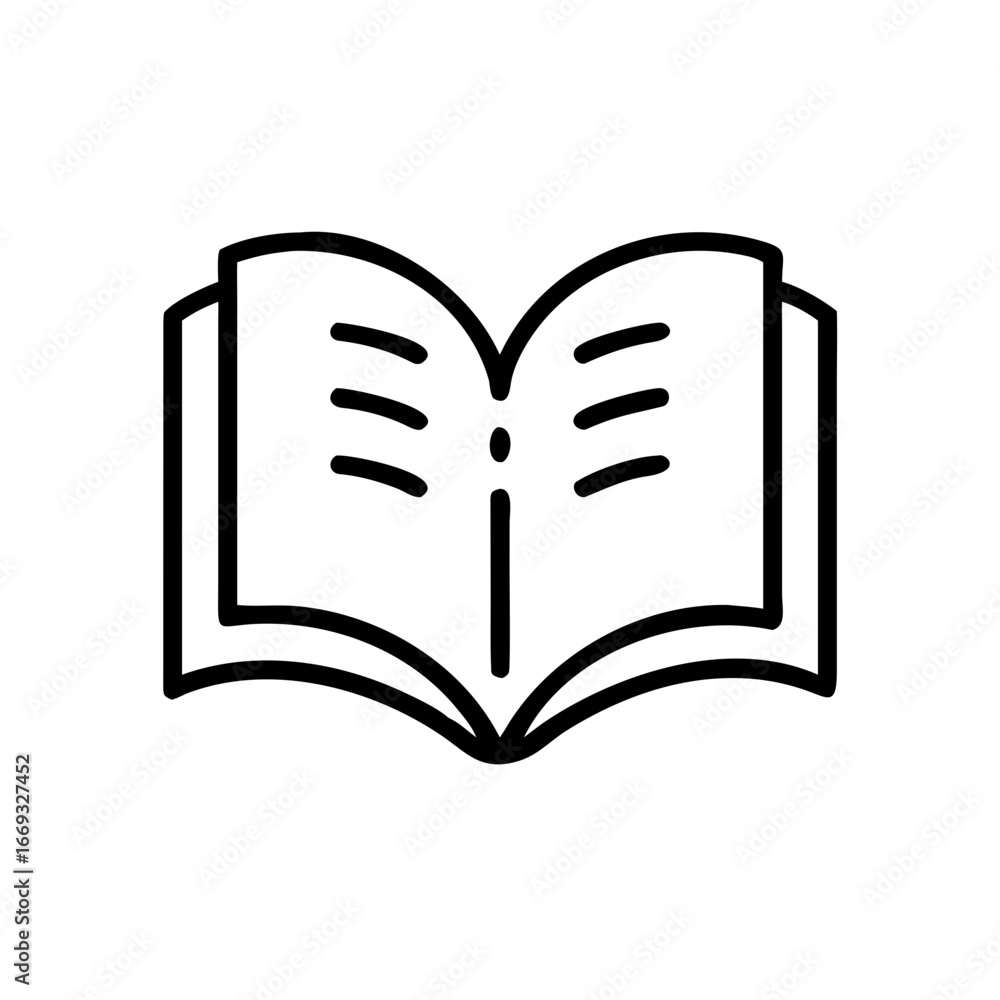 Poster opened page flip icon for web and graphic design