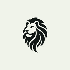 minimalist lion head logo