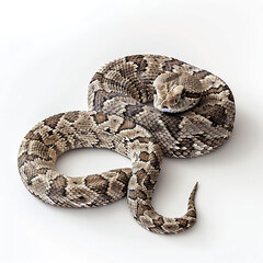 Obraz premium close up of a snake on white background with png white background isolated