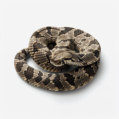 Obraz premium close up of a snake on white with png white background isolated