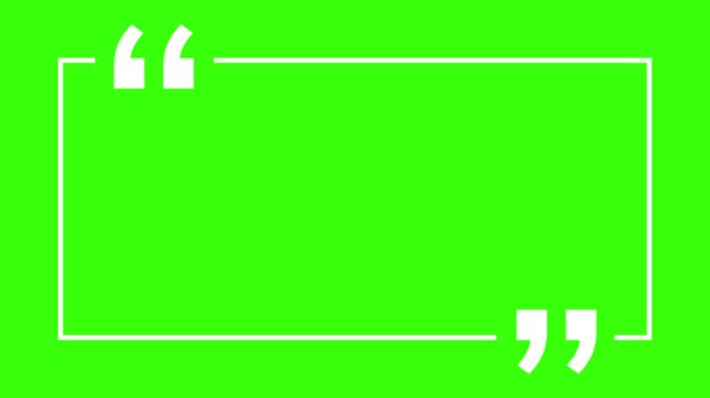 Animated design of a contextual quote box in white on a green background