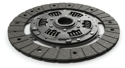 Fototapeta premium Automotive clutch disc part with springs and friction material, critical component for vehicle transmission