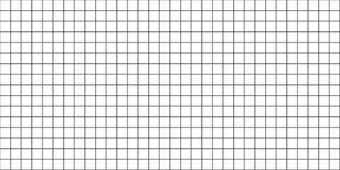 Black and white grid seamless pattern background with square lines, perfect for math, design, notebook, graph paper, and modern geometric decoration.