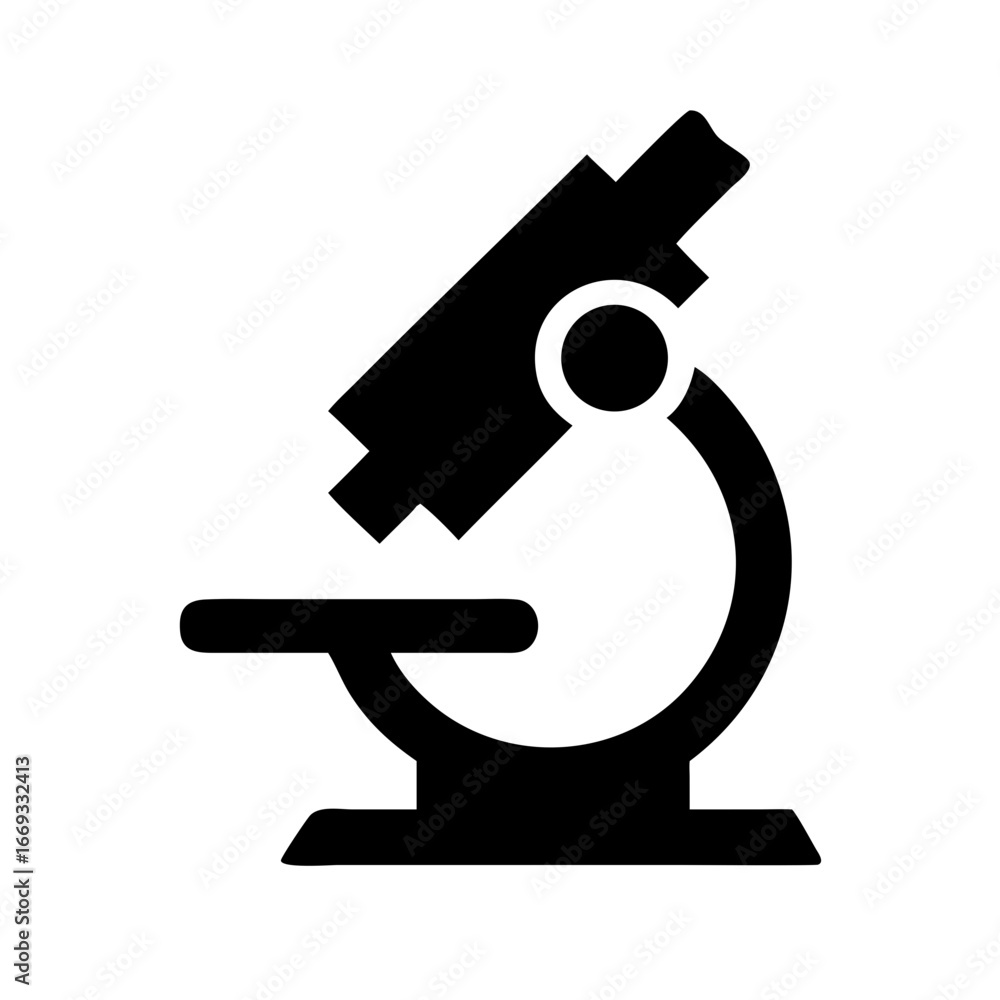 Poster silhouette microscope for web and graphic design