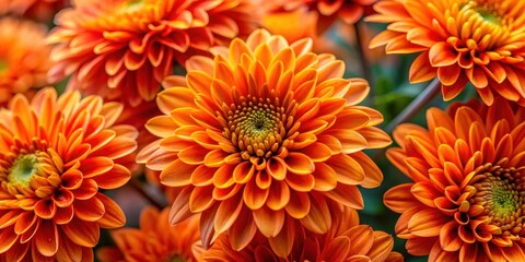Obraz premium Close-up shot of vibrant orange flowers in full bloom showcasing intricate details