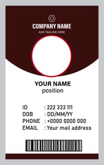   Modern Simple ID card design Template