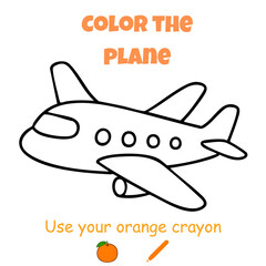 Airplane Coloring Page for Kids – Use Your Orange Crayon
