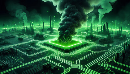 A fleeting glimpse of a digital mind, as its complex architecture of light and logic drifts into a silent, cosmic oblivion.