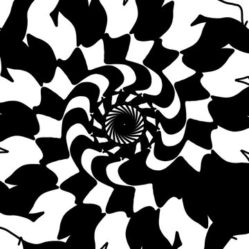Snake-like spiral pattern fabric design image