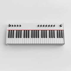 Fototapeta premium piano keys on white background with png white background isolated