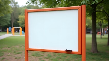Display Mockup: Blank Whiteboard in the Playground Environment