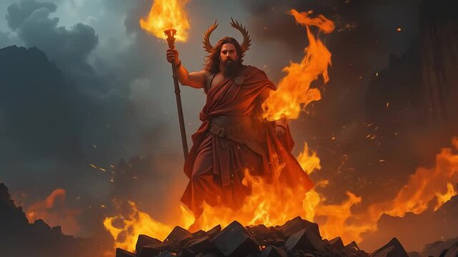 Hephaestus, God of Fire and Metalworking, Embodiment of Volcanic Power