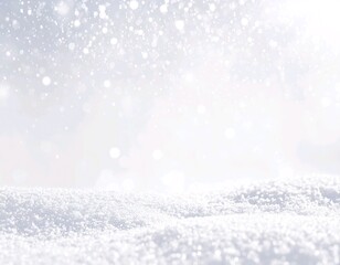 Frosty white glitter wallpaper with icy shimmering winter sparkle design