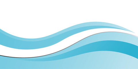 Blue and white business wave banner background. vector