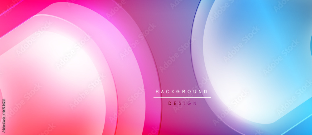 Poster abstract vibrant background. overlapping circles create dynamic gradient effect. modern design, smoo