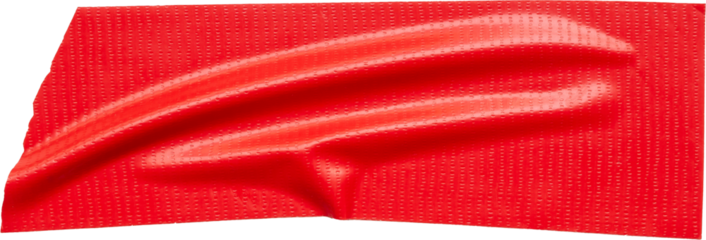 Red adhesive sticky tape isolated on white background