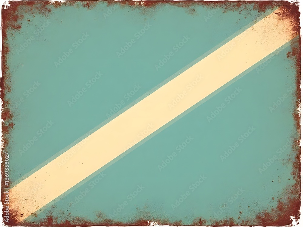 Poster elegant teal and cream background with a diagonal stripe design, horizontal composition. this vintag
